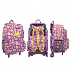 GREMOND MOCHILA C/CARRO VIOLETA MARGARITAS
